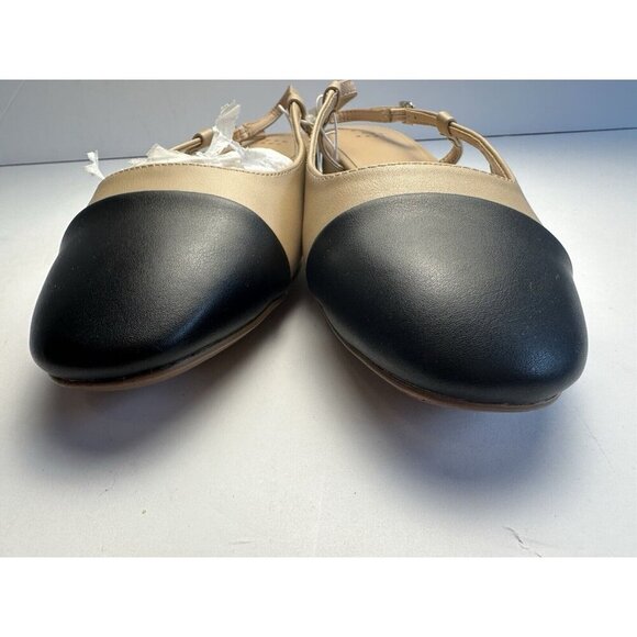 Women's Maxine Slingback Ballet Flats - A New Day Tan Cap Toe Size 8.5 NWT - Picture 6 of 10
